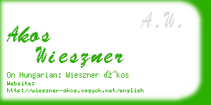 akos wieszner business card